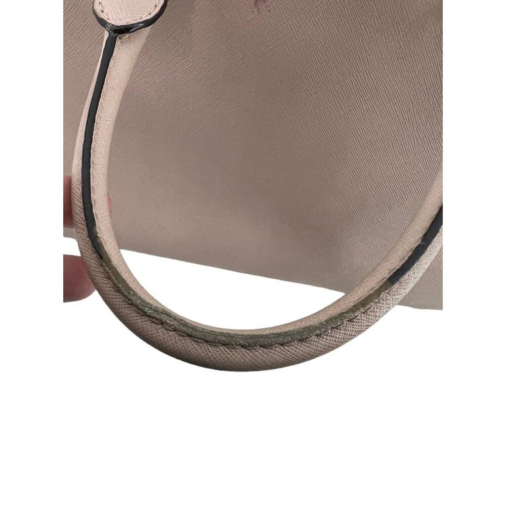 MICHAEL KORS Kellen Med Convertible Satchel Khaki Tan Beige Leather - Picture 4 of 13